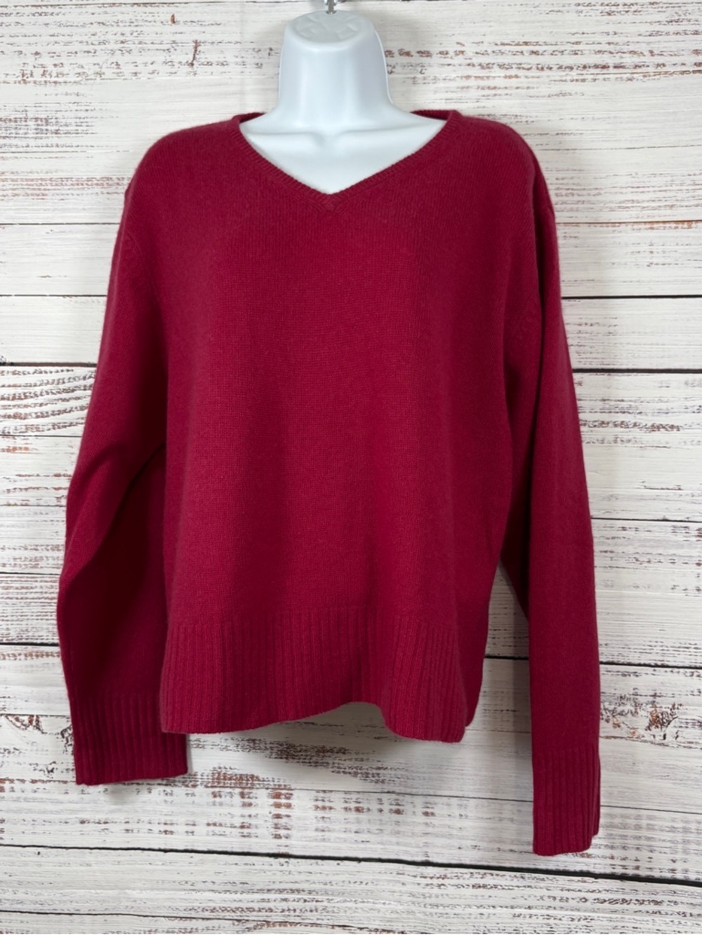 Field Gear Dark Pink 100% Cashmere Sweater
